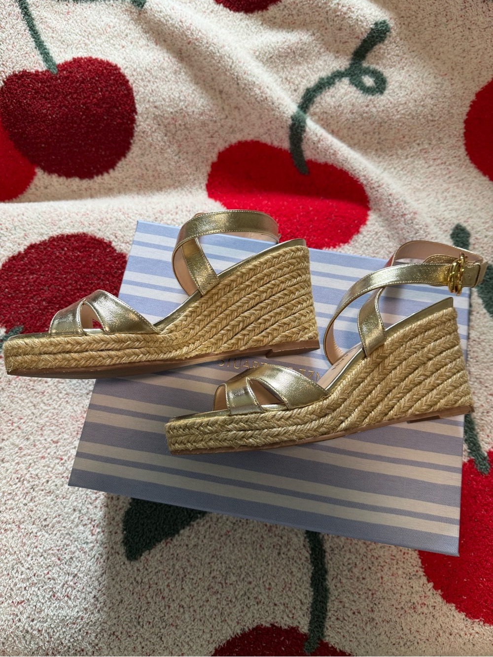 Metallic Napa - Stuart weitzman espadrilles size  8